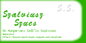 szalviusz szucs business card